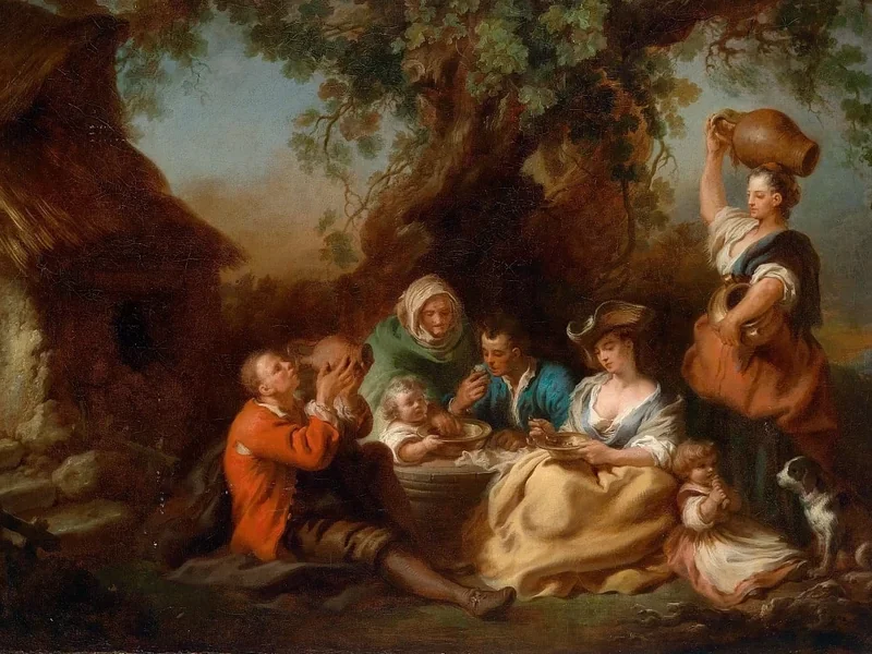 1702-Francesco Zuccarelli - Colazione in Campagna